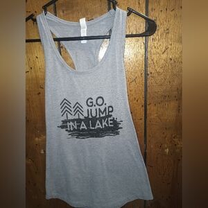 Gray Graphic Tank Top